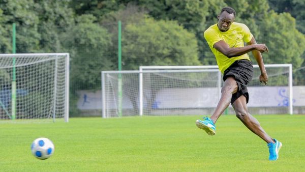 •Sprints star-turned-footballer Usain Bolt